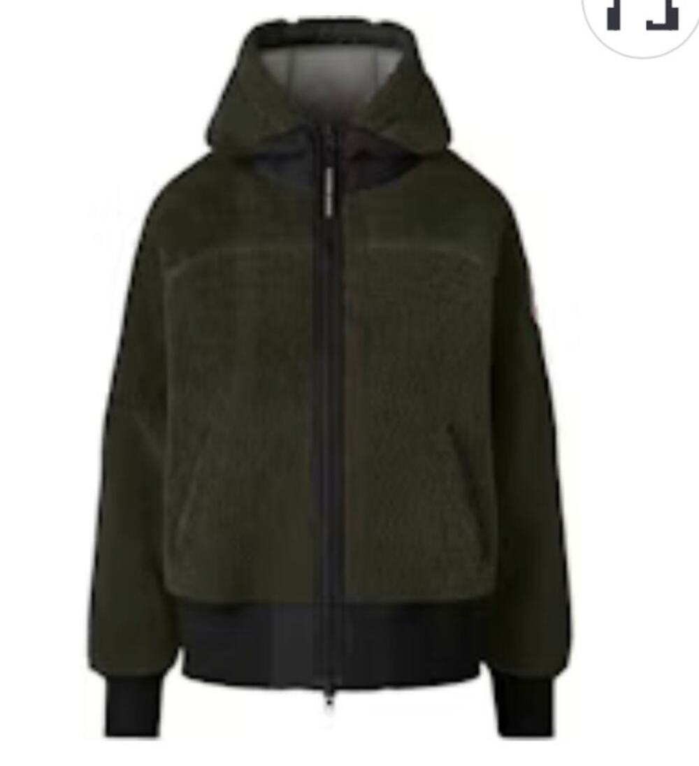 Canada Goose Simcoe Logo Patch Wool Fleece Zip Hoodie Jacket